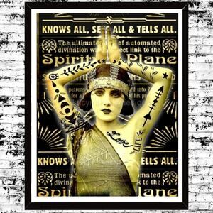 Gypsy Psychic Medium Fortune Teller Tattoo Tarot Reader Art Print 8.5x11